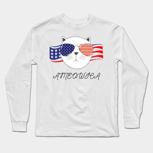 Ameowica - t-shirt, mask, tumbler, home decor Long Sleeve T-Shirt